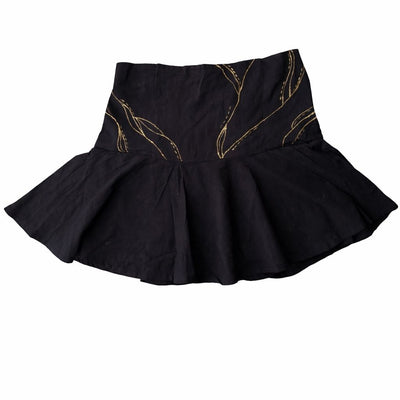 Black Tube Top With Golden Gilded Details | Strapless Party Wear – Womens Top on Brown Living™. SKU: TU02. Img 5.