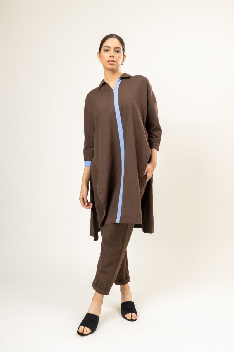 Blake Brown Upcycled Cotton Tunic | Verified Sustainable by Brown Living™