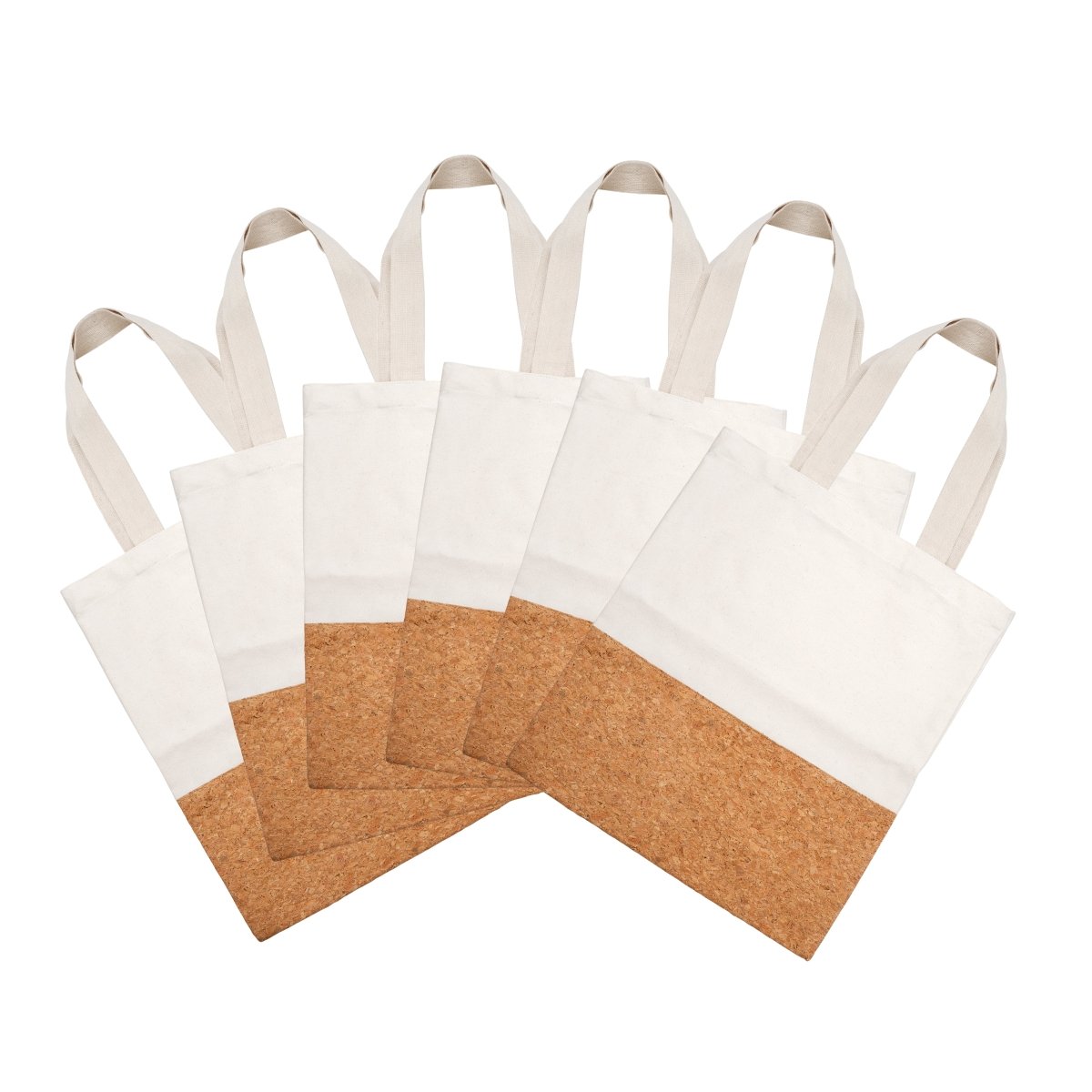 Blank Cork And Canvas Tote Bag Pack Of 6 – Tote Bag by The Cork Studio available on Brown Living™. . SKU: TCS - 31. Img 1.