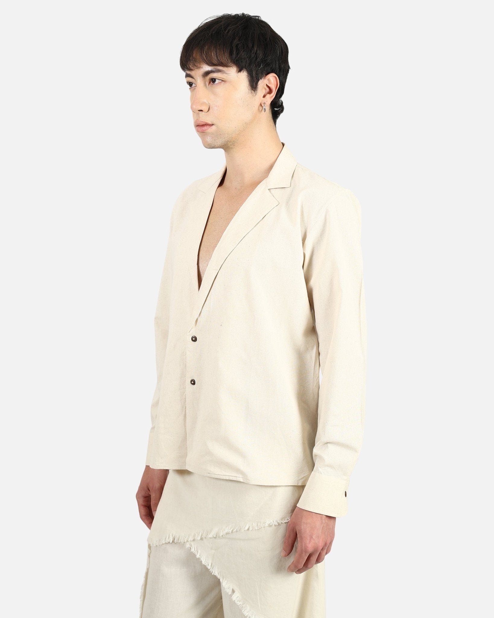 Blazer Shirt – Smart Tailored Shirt with Modern Blazer-Inspired Style – Womens Shirt on Brown Living™. SKU: ACB2026013. Img 6.