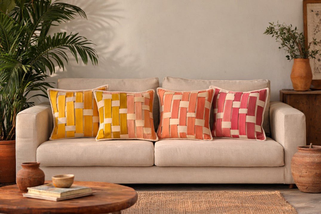 Bloom Pillow Covers (Set of 4) | Floral Home Décor Cushion Covers – Covers & Inserts on Brown Living™. SKU: C04. Img 5.