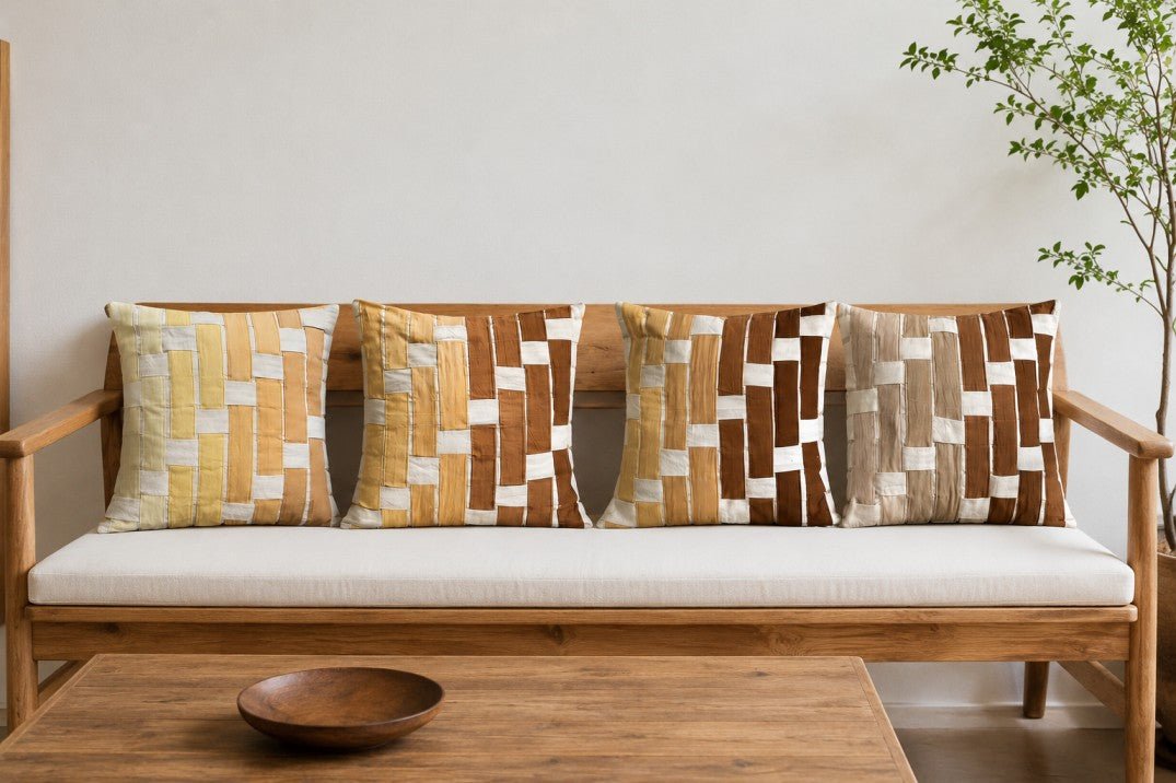 Bloom Pillow Covers (Set of 4) | Floral Home Décor Cushion Covers – Covers & Inserts on Brown Living™. SKU: PC102. Img 6.