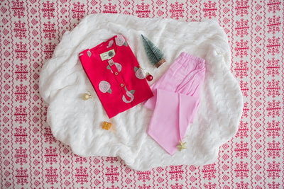 Bloomimg Red - Girls Ethnic Wear – Kids Ethnic Sets on Brown Living™. SKU: MITHEW - 040 - 1. Img 10.