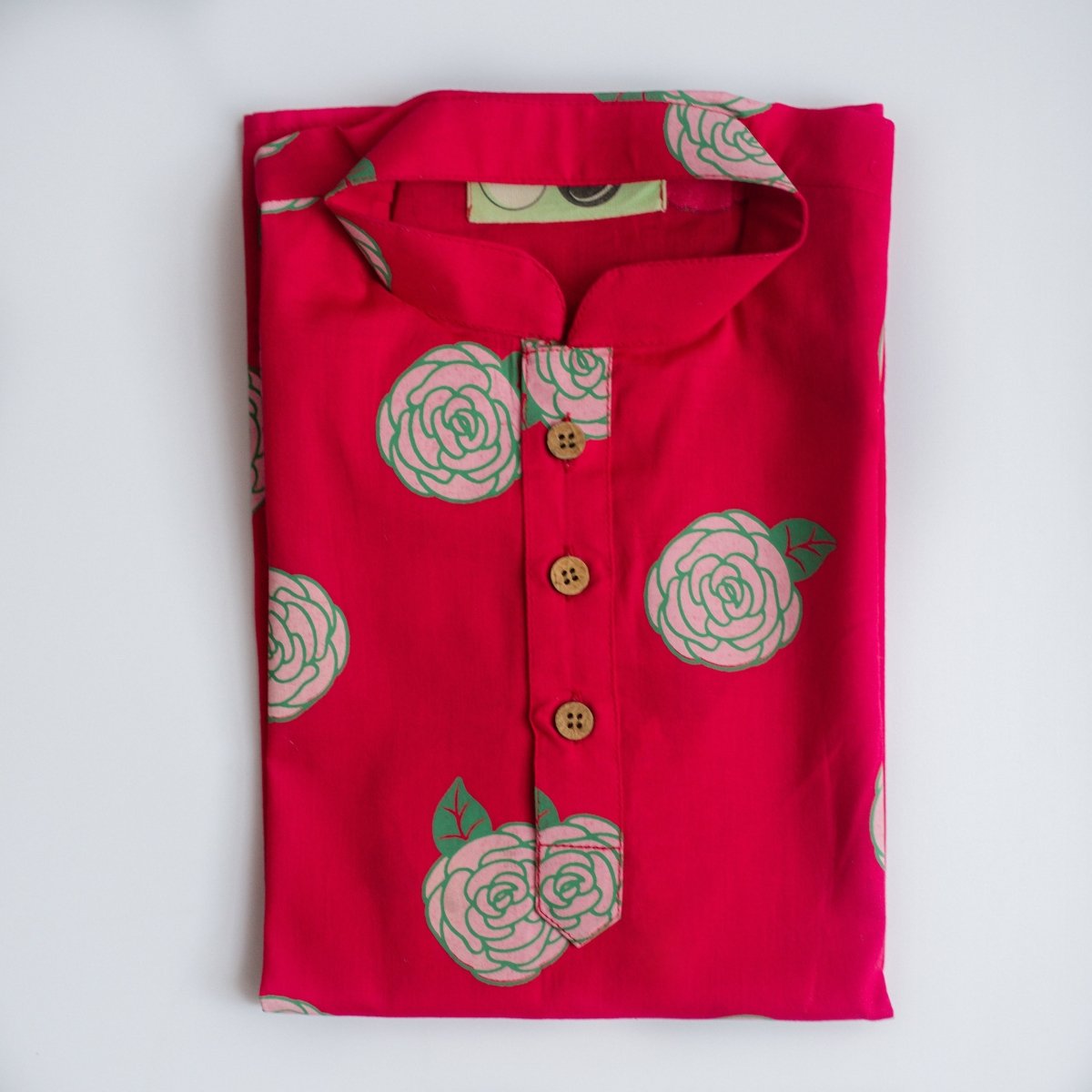 Blooming Red - Boys Ethnic Wear | Verified Sustainable by Brown Living™