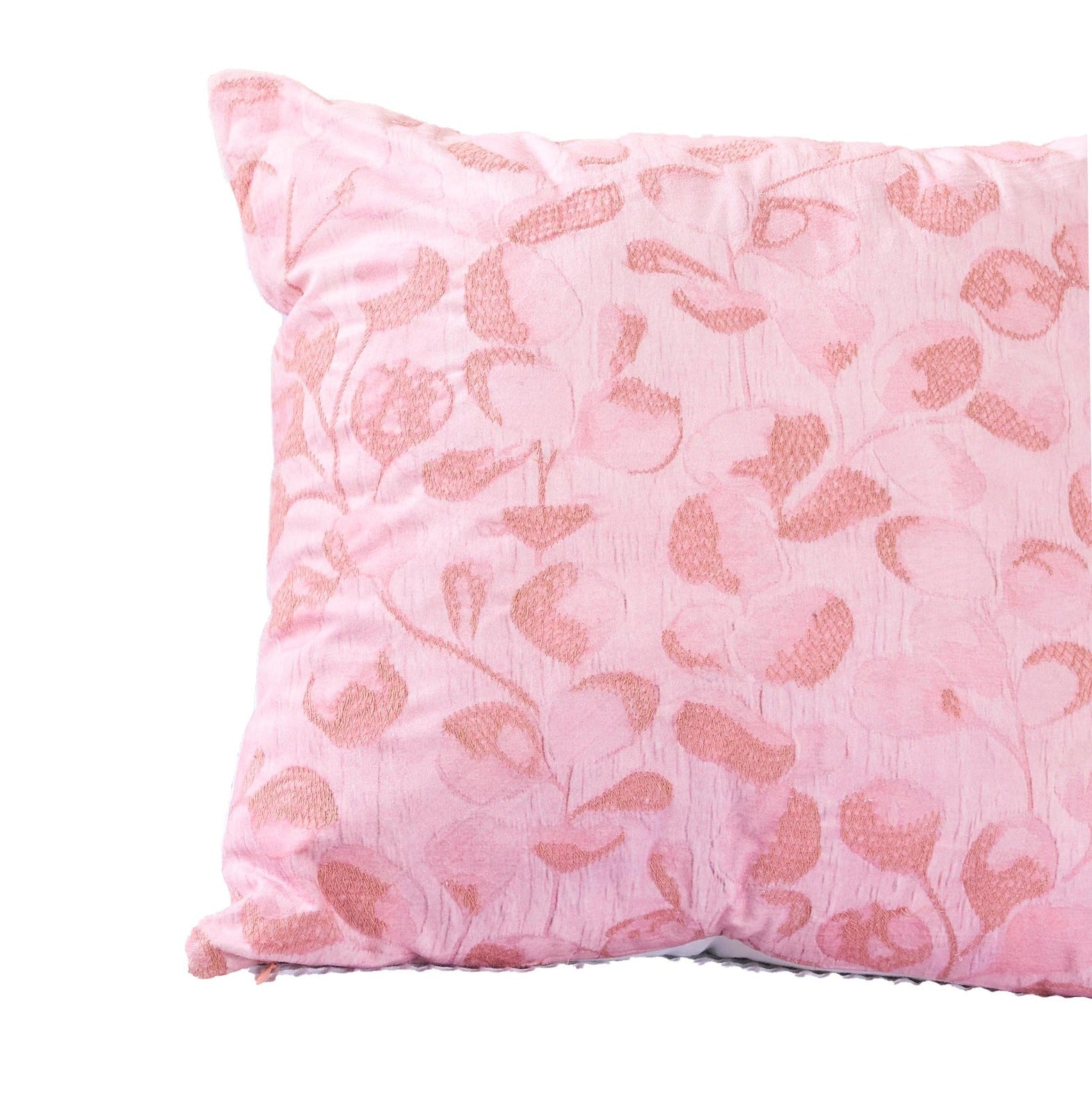 Blossom Dream Floral Cushion | Soft Decorative Accent Cushion – Pillow on Brown Living™. SKU: TEE-25737. Img 4.