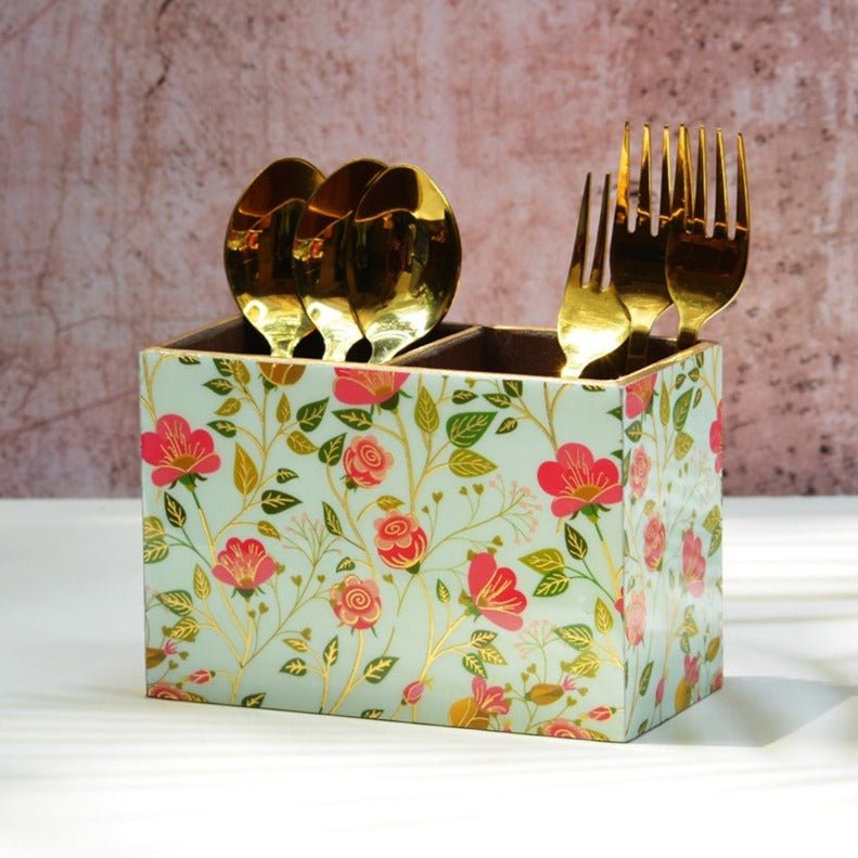 Blossom MDF Cutlery Holder | Verified Sustainable Kitchen Organizers on Brown Living™