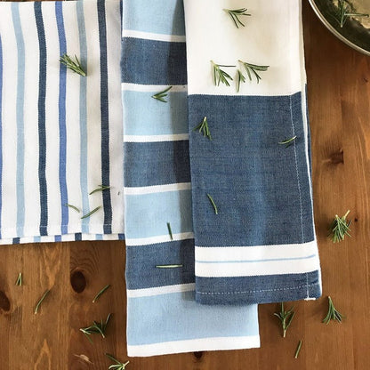 Blue Collection Kitchen Towel – Handwoven Cotton & Eco - Friendly Linen – Kitchen Linens on Brown Living™. SKU: KR - BD_. Img 5.