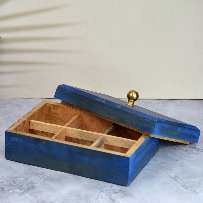 Blue Knob Mango Wood Box | Verified Sustainable Organizers on Brown Living™