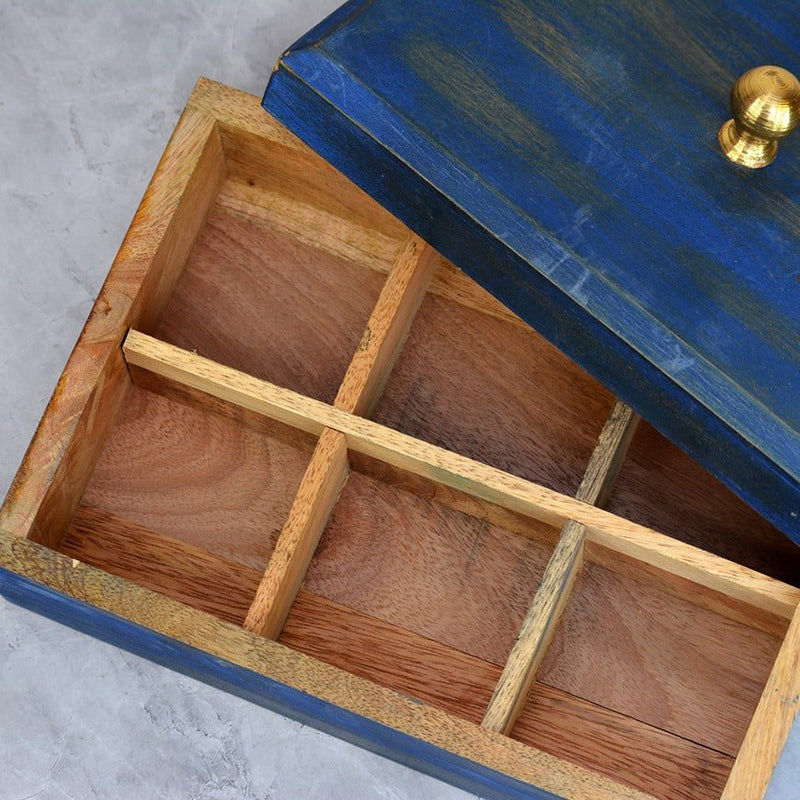 Blue Knob Mango Wood Box | Verified Sustainable Organizers on Brown Living™