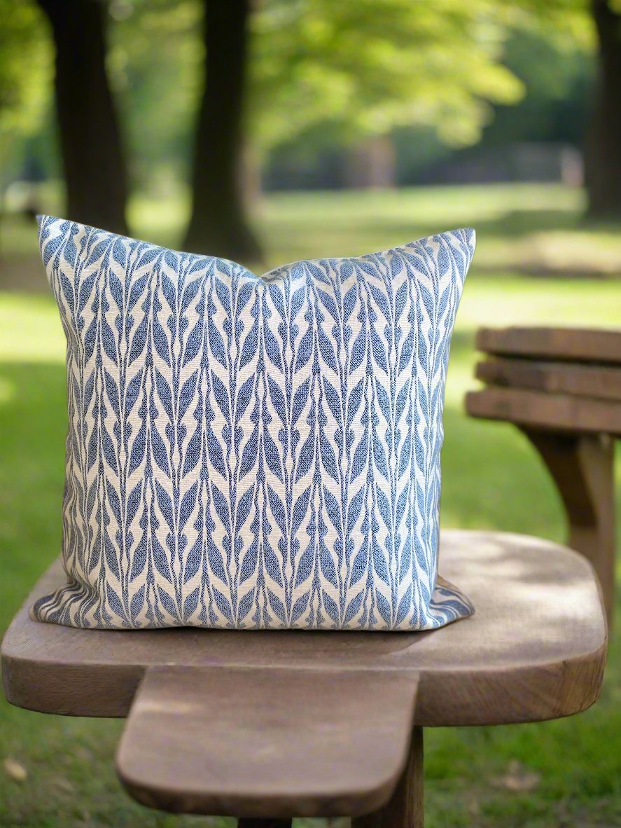 Blue Miraz Double Sided Cushion Cover - Pack of 2 | Verified Sustainable by Brown Living™