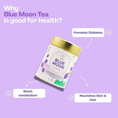 Blue Moon Butterfly Pea & Lavender Tea – Liver Detox & Digestion– 50g – Tea on Brown Living™. SKU: BMTin50New. Img 5.