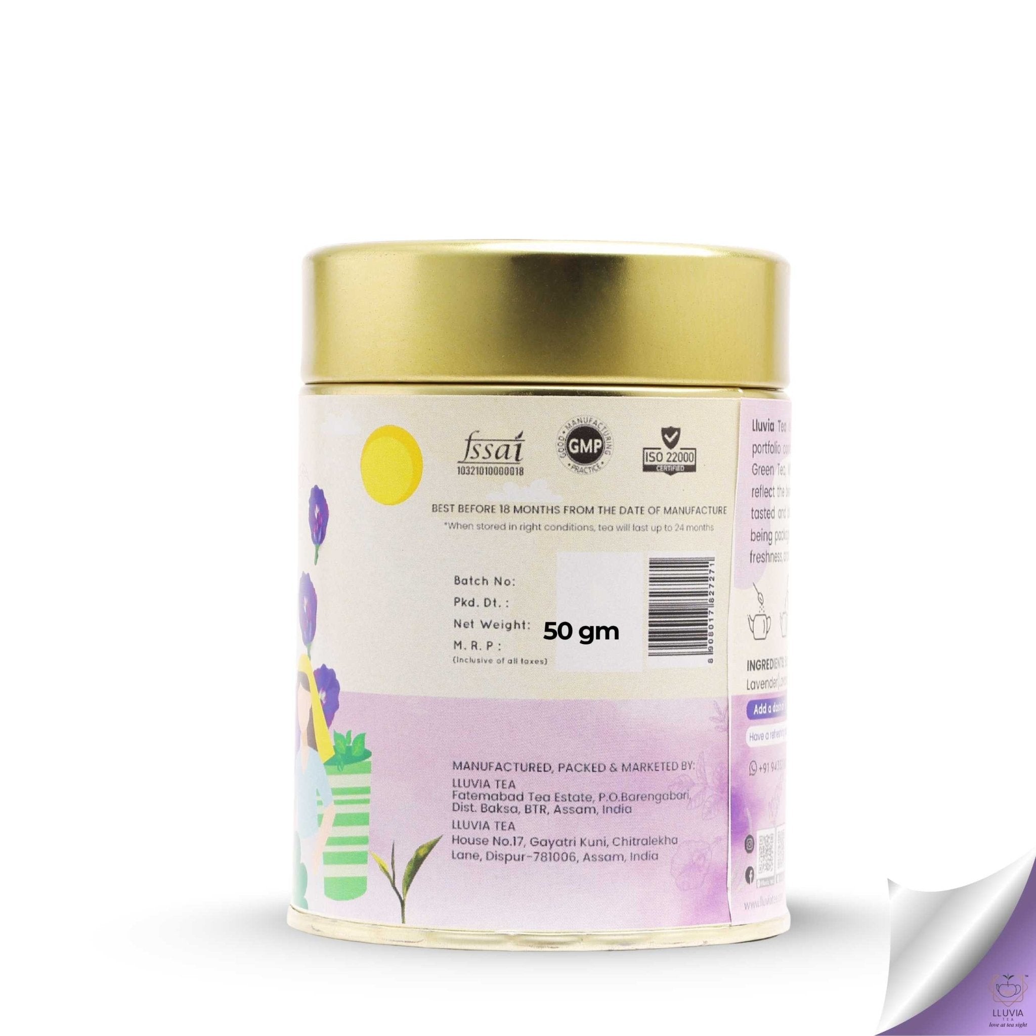 Blue Moon Butterfly Pea & Lavender Tea – Liver Detox & Digestion– 50g – Tea on Brown Living™. SKU: BMTin50New. Img 3.