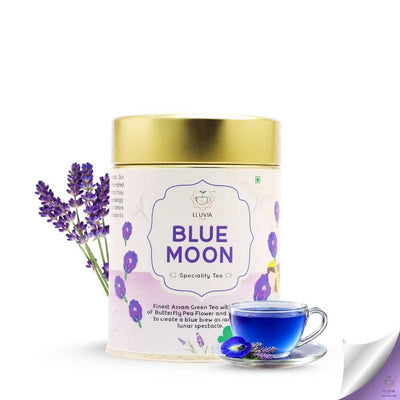 Blue Moon Butterfly Pea & Lavender Tea – Liver Detox & Digestion– 50g – Tea on Brown Living™. SKU: BMTin50New. Img 1.