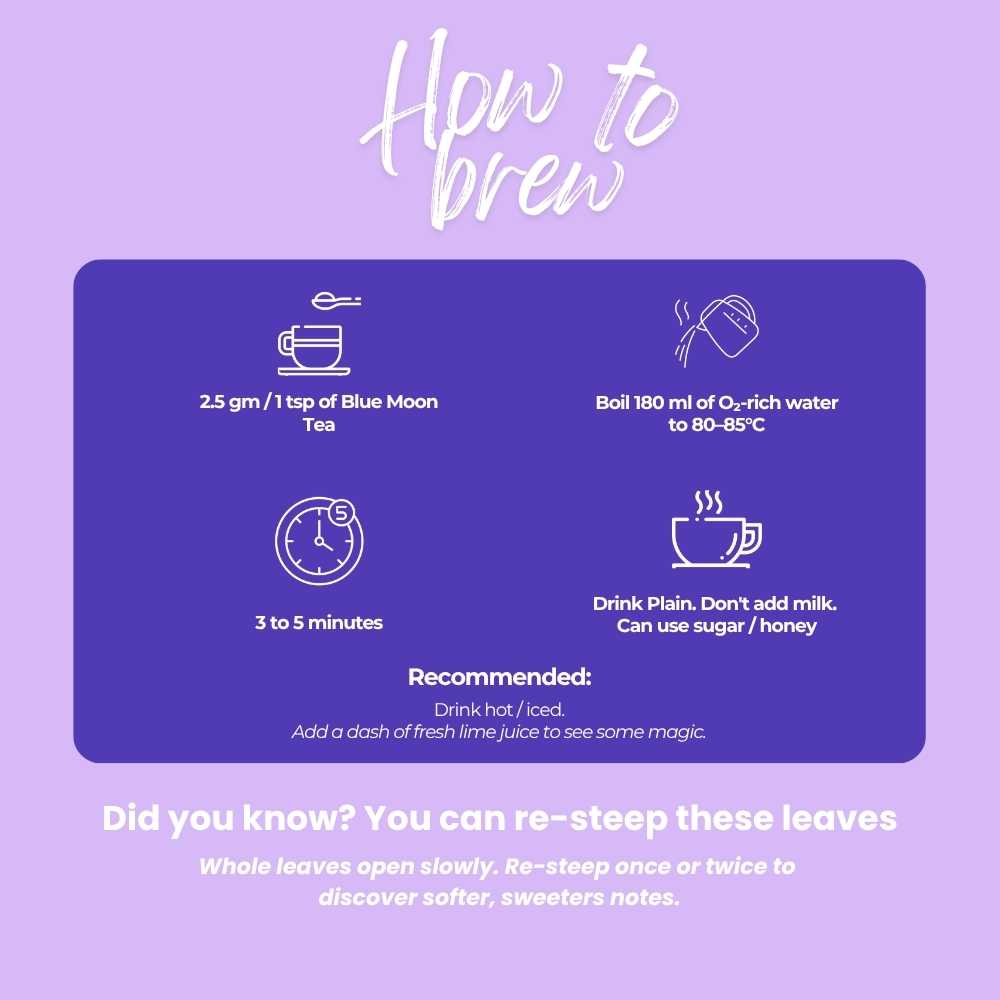 Blue Moon Butterfly Pea & Lavender Tea – Liver Detox & Digestion– 50g – Tea on Brown Living™. SKU: BMTin50New. Img 4.