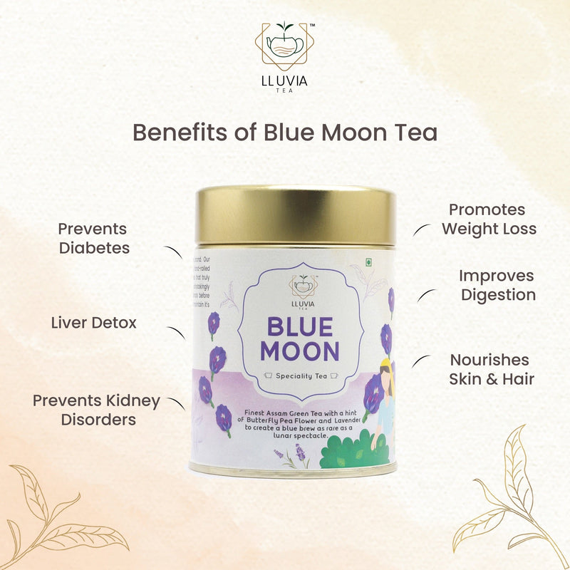 Blue Moon Tea with Lavender- Liver Detox, Improves Digestion & Destress- 50g | Verified Sustainable Tea on Brown Living™
