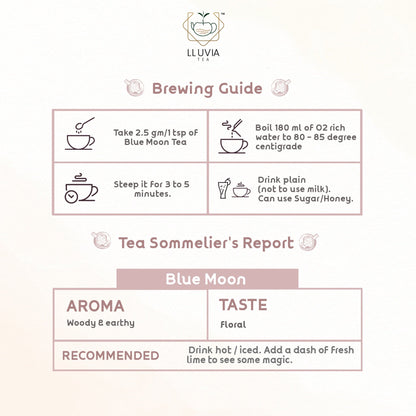 Blue Moon Tea with Lavender - Liver Detox, Improves Digestion & Destress - 50g | Verified Sustainable by Brown Living™