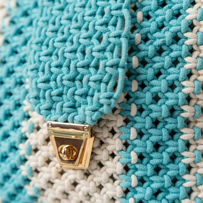 Blue Orchid Crochet Sling Bag | Handmade Shoulder Bag – Handbags on Brown Living™. SKU: AM-MAC-OrchidBlue. Img 3.