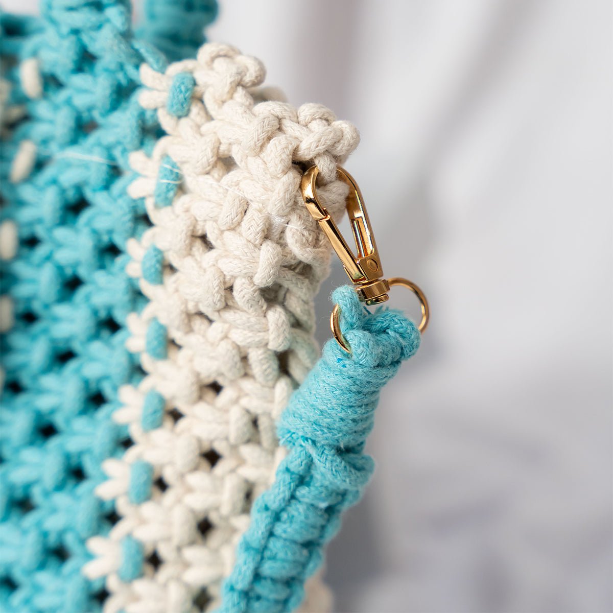 Blue Orchid Crochet Sling Bag | Handmade Shoulder Bag – Handbags on Brown Living™. SKU: AM-MAC-OrchidBlue. Img 2.