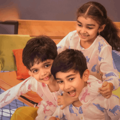 Blue Panther - Unisex Kids Cotton Nightwear – Kids Pyjamas on Brown Living™. SKU: MITHNW-028-1. Img 7.