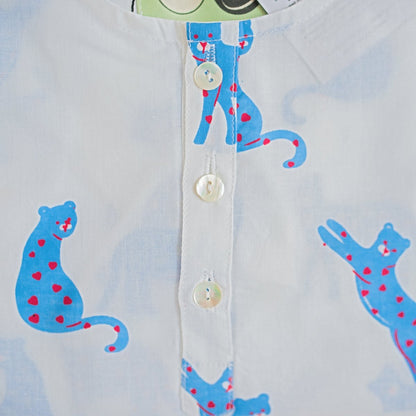 Blue Panther - Unisex Kids Cotton Nightwear | Verified Sustainable by Brown Living™