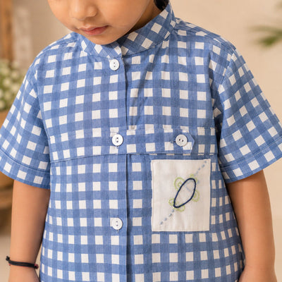 Blue Skies Cotton Co-Ord Set for Kids | Soft & Breathable Matching Set – Kids Daywear Sets on Brown Living™. SKU: TCC-SW26-20-1. Img 4.