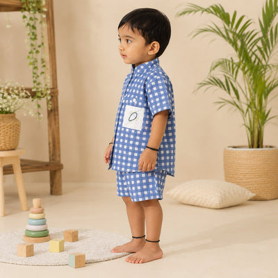 Blue Skies Cotton Co-Ord Set for Kids | Soft & Breathable Matching Set – Kids Daywear Sets on Brown Living™. SKU: TCC-SW26-20-1. Img 2.