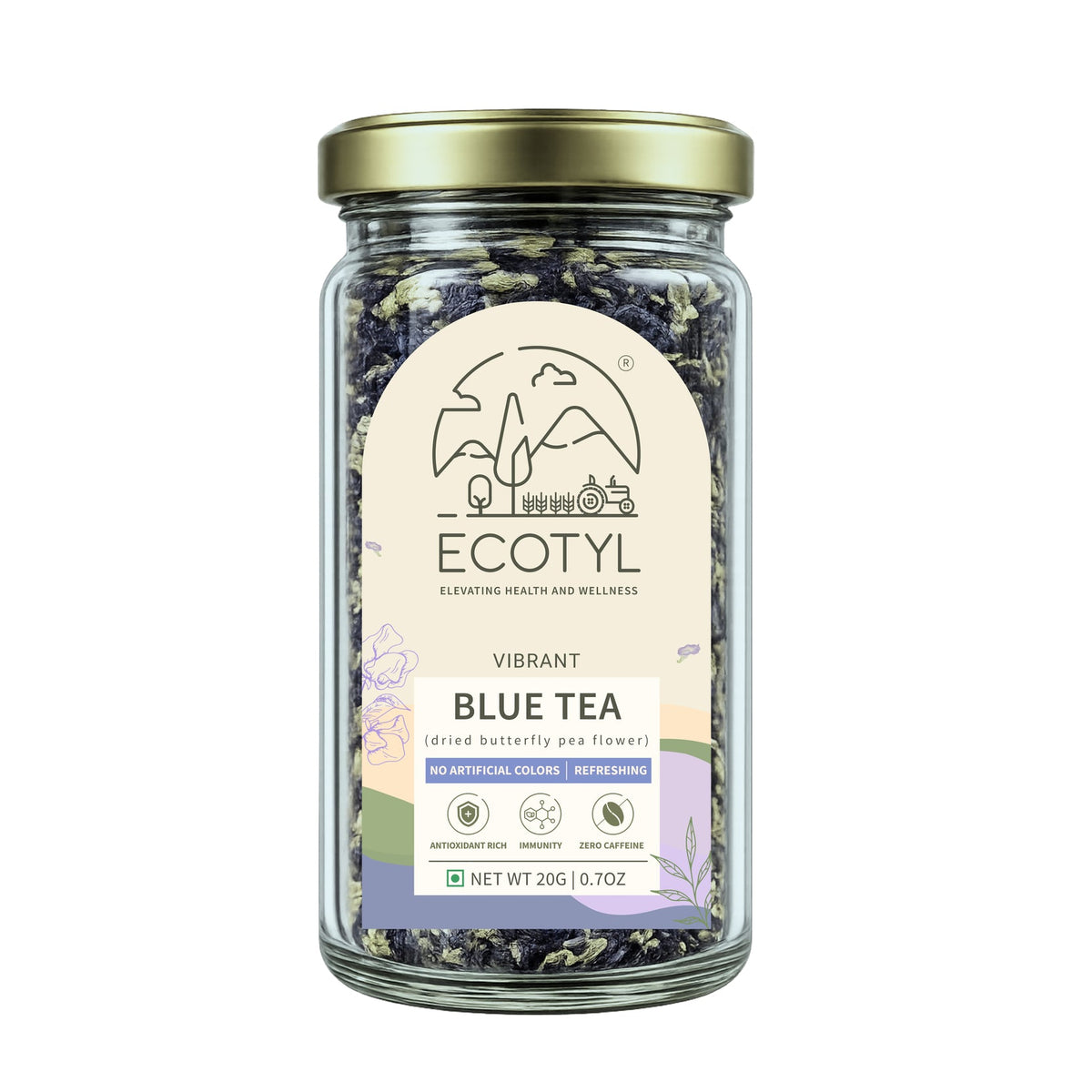 Blue Tea | Dried Butterfly Pea Flowers | Herbal Tea | 20g – Tea on Brown Living™. SKU: ECOTYL00063. Img 5.
