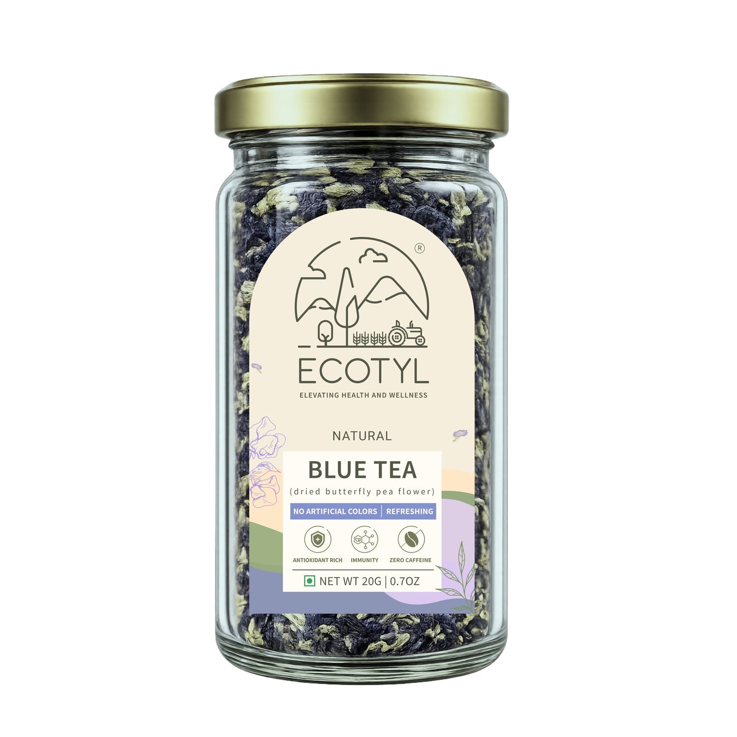 Blue Tea | Dried Butterfly Pea Flowers | Herbal Tea | 20g – Tea on Brown Living™. SKU: ECOTYL00063. Img 5.