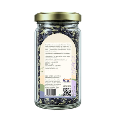 Blue Tea | Dried Butterfly Pea Flowers | Herbal Tea | 20g – Tea on Brown Living™. SKU: ECOTYL00063. Img 6.
