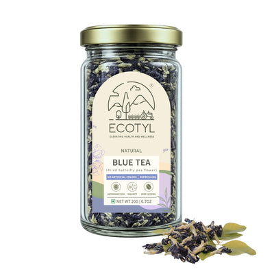 Blue Tea | Dried Butterfly Pea Flowers | Herbal Tea | 20g – Tea on Brown Living™. SKU: ECOTYL00063. Img 1.