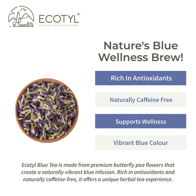 Blue Tea | Dried Butterfly Pea Flowers | Herbal Tea | 20g – Tea on Brown Living™. SKU: ECOTYL00063. Img 2.