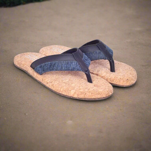 Blue Whale Men's Cozy Slippers | Verified Sustainable Mens Flip Flops on Brown Living™