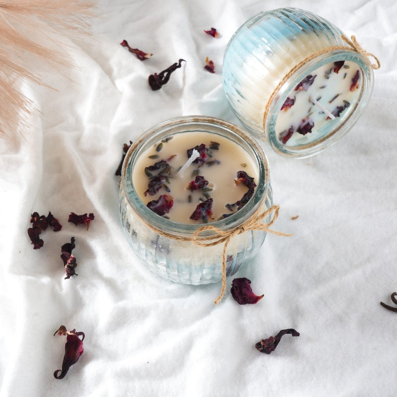 Blue - White Mishti Doi Soy Wax Candle | Verified Sustainable by Brown Living™