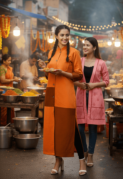 Blush Bloom Chikankari Cape for Women – Hand - Embroidered Layering Cape – Womens Jacket on Brown Living™. SKU: J02008. Img 5.