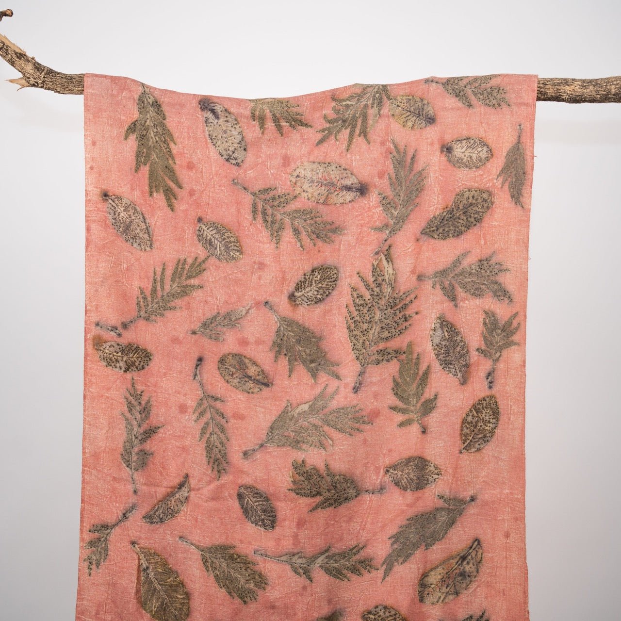 Blush Eri Silk Scarf – Handcrafted Natural Silk Stole – Womens Scarf on Brown Living™. SKU: scarfblush. Img 4.