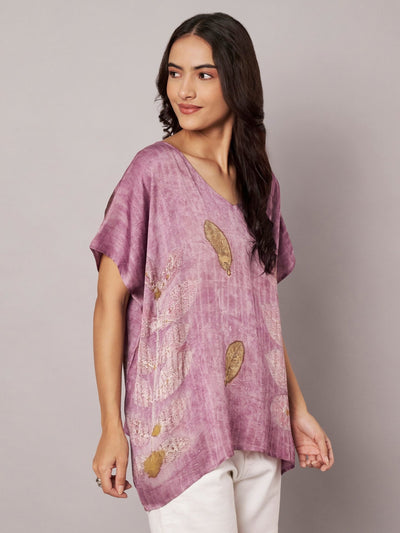 Blush Kaftan Flared Top for Women Relaxed Fit – Womens Top on Brown Living™. SKU: Fst1. Img 10.