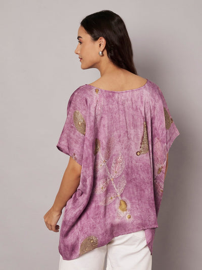 Blush Kaftan Flared Top for Women Relaxed Fit – Womens Top on Brown Living™. SKU: Fst1. Img 9.