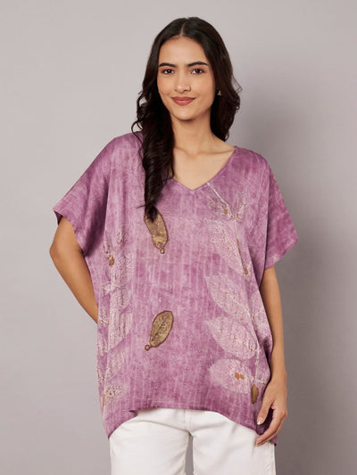 Blush Kaftan Flared Top for Women Relaxed Fit – Womens Top on Brown Living™. SKU: Fst1. Img 6.