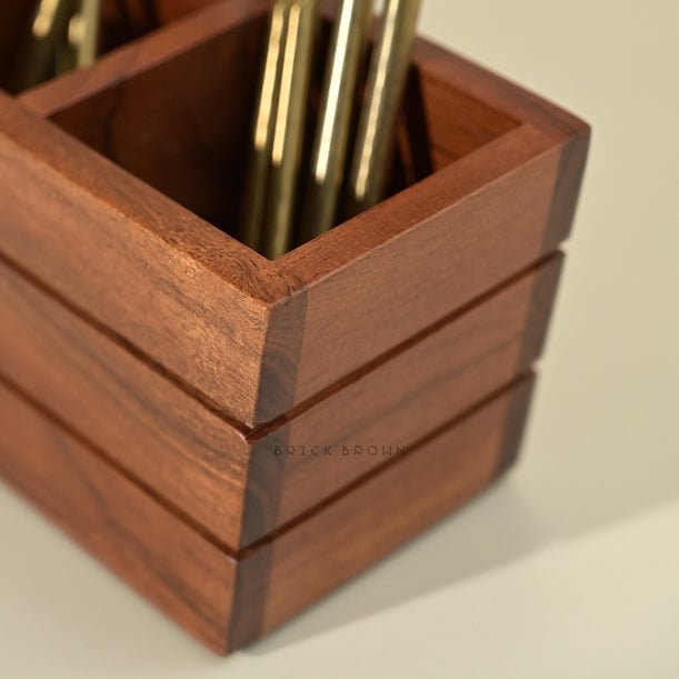 Boat Wooden Cutlery Caddy/Holder | Verified Sustainable by Brown Living™