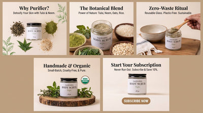 Body Scrub Purifier 200g | Gentle Exfoliating Body Polish – Body Scrub on Brown Living™. SKU: NCH011. Img 2.