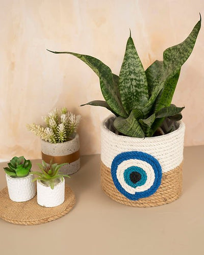 Boho Chic Jute Storage Basket | Eco - Friendly Woven Organizer for Home – Baskets & Boxes on Brown Living™. SKU: ANTBCSBHG. Img 5.