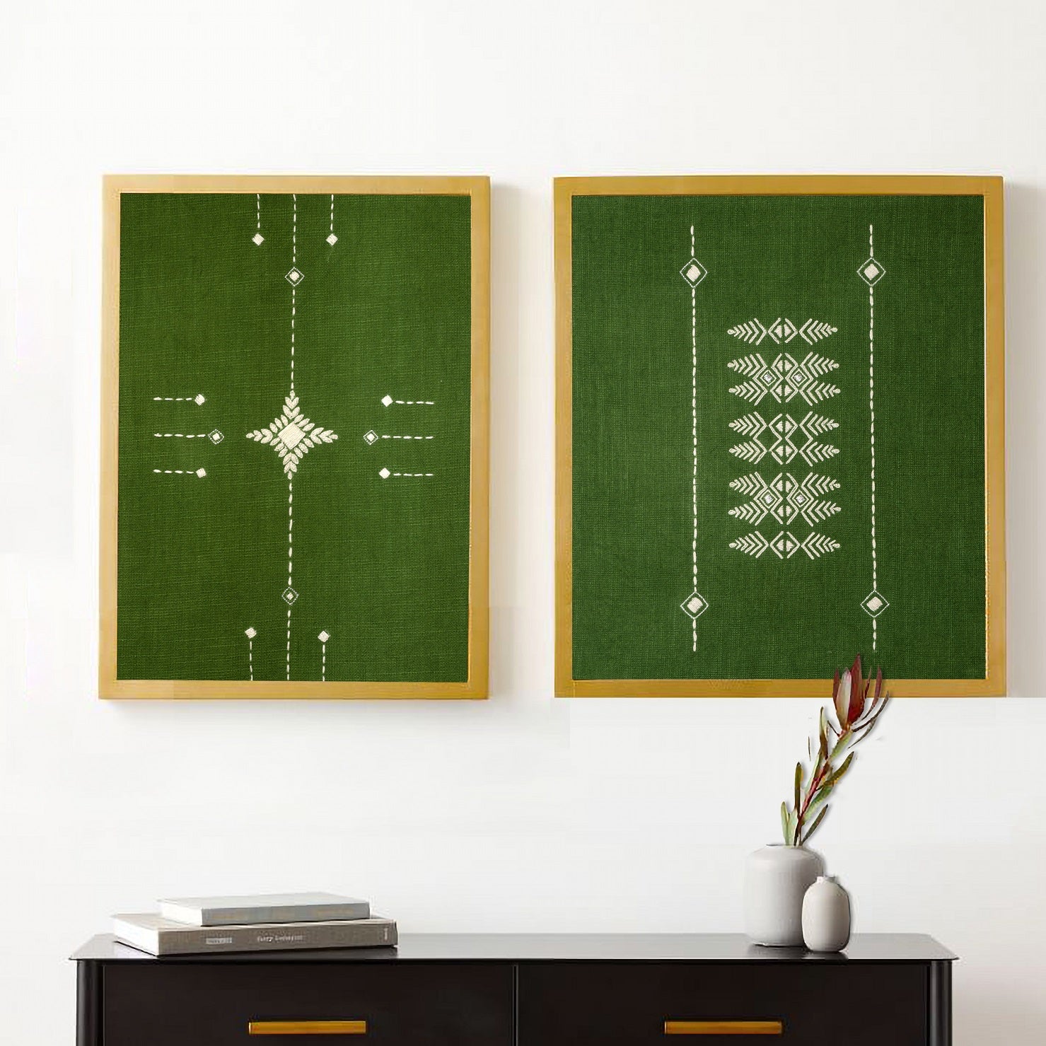 Boro Tribe Wall Art 12x14 Inches | Unframed Handmade Tribal Decor – Wall Decor on Brown Living™. SKU: UD00000185. Img 2.