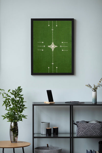 Boro Tribe Wall Art | Hand - Embroidered Cotton Tribal Decor (Unframed) – Wall Decor on Brown Living™. SKU: UD00000186 - n. Img 4.