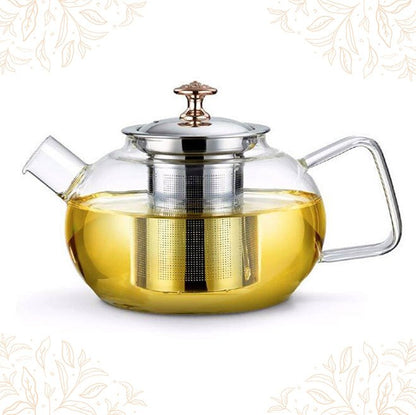 Borosilicate Glass Kettle with infuser | Verified Sustainable by Brown Living™