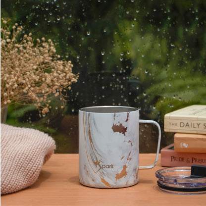 Boss Triple Insulated Steel Mug | 4H Hot & 10H Cold – Mugs on Brown Living™. SKU: BTM-Marble. Img 4.