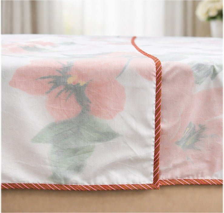 Botanical Brocade Cotton Dohar | Elegant Summer Blanket – Bedding on Brown Living™. SKU: BB-EE-DD. Img 4.