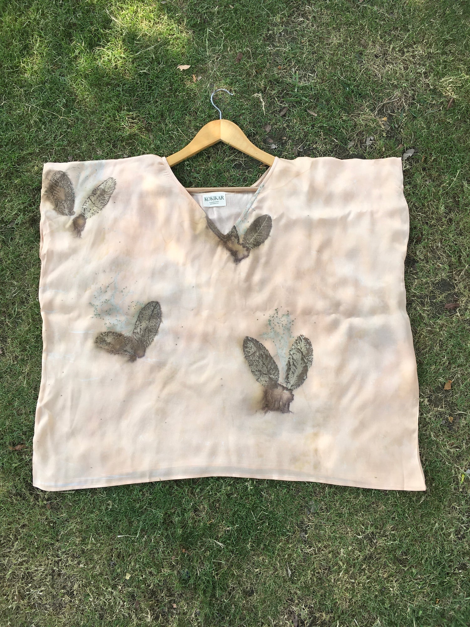 Botanical Kaftan Flared Top for Women Relaxed Fit – Womens Top on Brown Living™. SKU: fst2. Img 2.