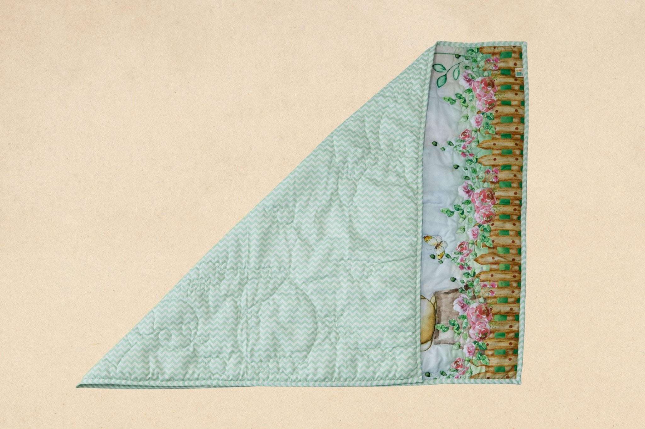 Bouncing Bunny And Birds Quilt Soft Kids Bedding – Play Mats on Brown Living™. SKU: QLTBIRDS. Img 2.