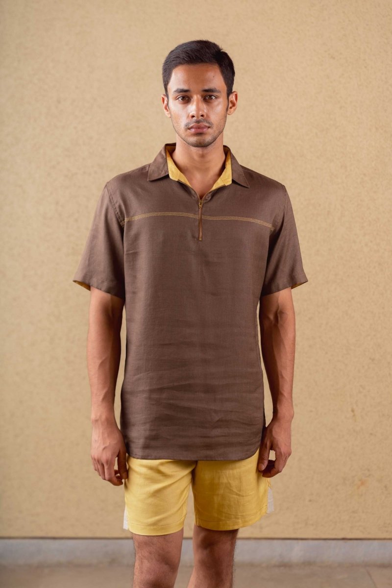 Bounty Shirt - Brown - Hemp Tencel | Verified Sustainable by Brown Living™