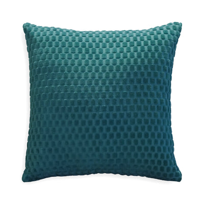 Box Textured Cushion Cover | Decorative Textured Cushion for Home – Pillow on Brown Living™. SKU: Teal-ULCC008. Img 7.